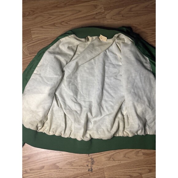 VINTAGE Interstate Batteries Satin Jacket Men Small Nascar Chalk Line Stains - Picture 5 of 8